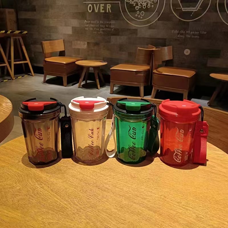 Summer New Internet Celebrity Ins Coke Cup Good-looking Plastic Cup Student Coffee Cup High Temperature Resistant Drinking Cup