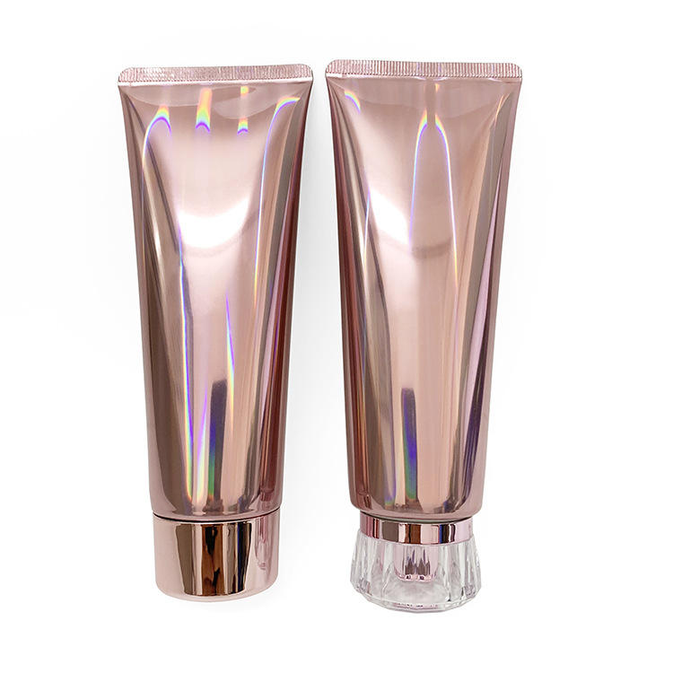 厂家供应 120ml铝塑镭射软管 化妆品包装软管 高光镀铝软管