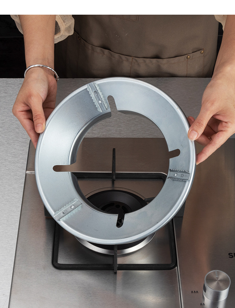 厨房防滑炉罩防风罩液化燃气炉挡风圈家用煤气灶聚火节能罩通用型