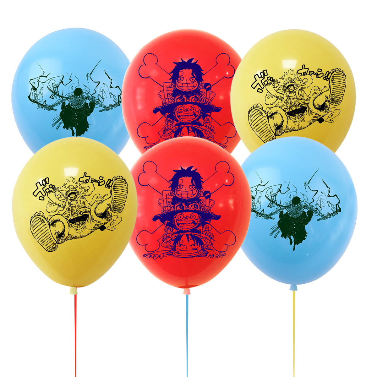One Piece Birthday Party Rubber Balloons Decoration Skull Luffy Chopper Balloon Birthday Decorations