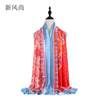 New Fashion Spring and summer new pattern wholesale Cross border Retro Nation Flamboyant printing scarf Shawl Satin