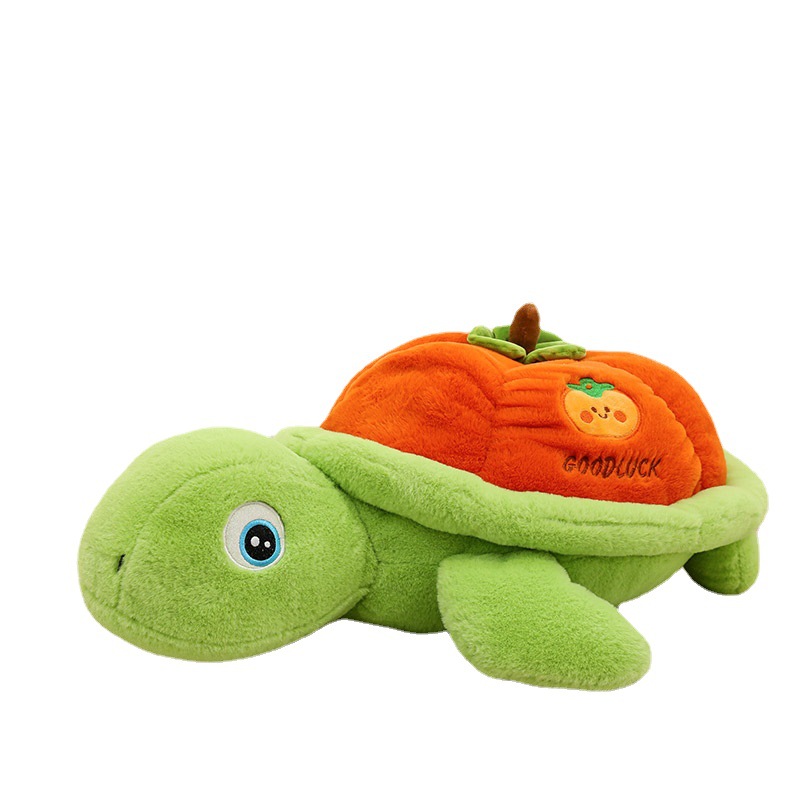 Good Persimmon Turtle Doll Plush Toys Auspicious Meaning Pumpkin Turtle Large and Soft Pillow Cushion Photo Decoration