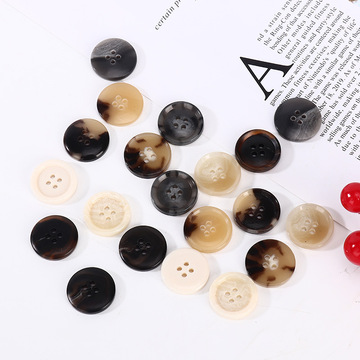 尿素纽扣花纹圆边四眼纽扣扣子 西装大衣高档简约衬衫钮扣批发