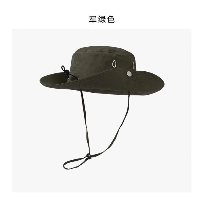 Hat Fisherman Hat Outdoor Waterproof Men's and Women's Cowboy Hat Hiking Sun-Proof Mountaineering Western Big Head Circumference Sun-Proof Women's