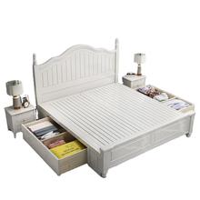 次卧白色公主床经济型婚床美式轻奢实木床1.8米现代简约双人床1.5
