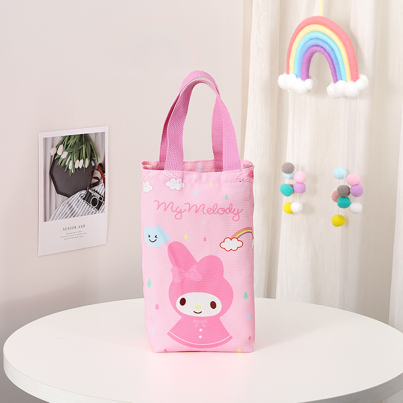 卡通旅行便携水壶袋手提袋玉桂狗儿童学生户外水杯袋帆布收纳袋子