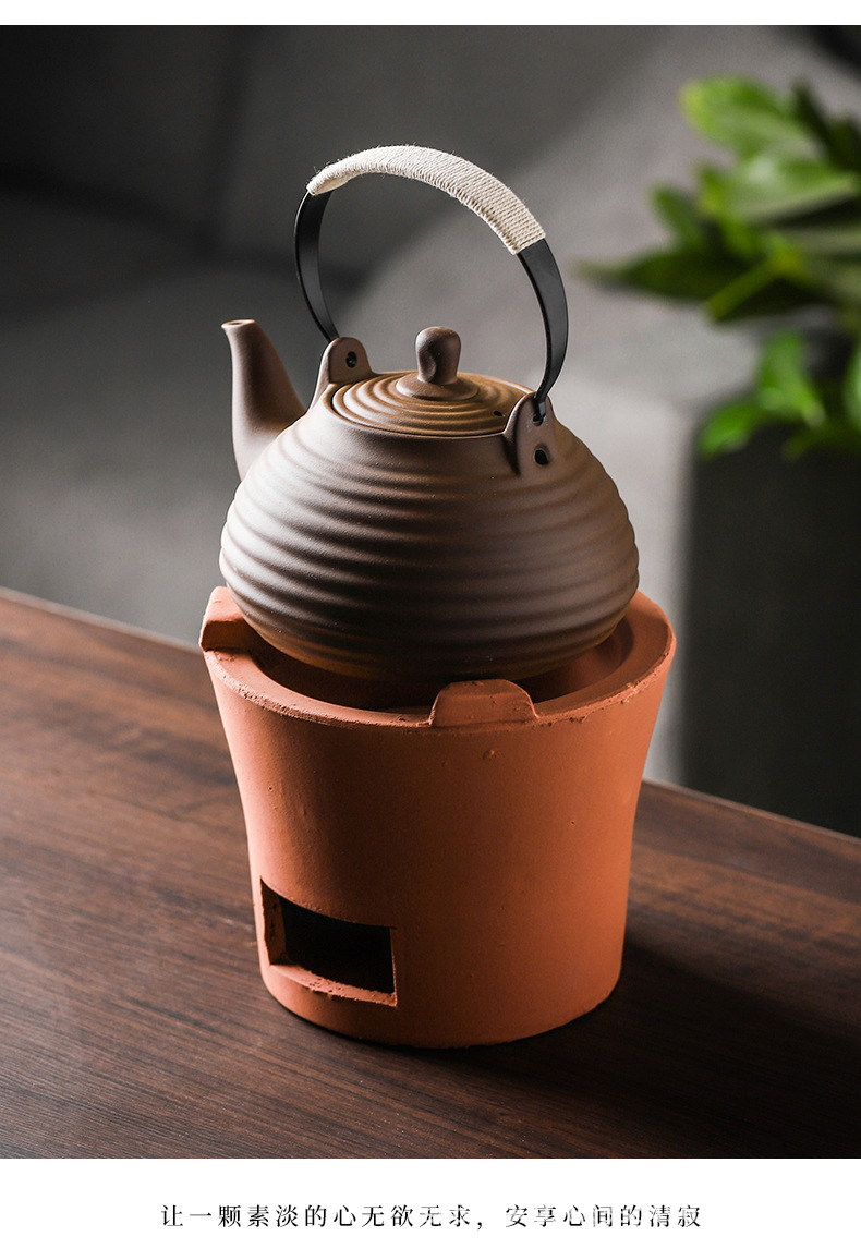 炭炉陶土老式红泥小火烧炭炉家用户外煮茶炉小型功夫煮茶器烧水壶