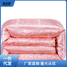 新丝*用红绿绸缎结婚陪嫁被手工喜被子纯棉大龙凤婚庆百子蚕丝被