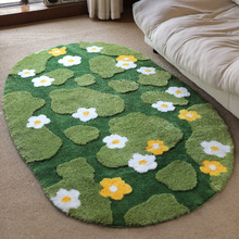 一件代发 植绒地毯浴室垫卧室簇绒地毯定制客厅地毯机织苔藓地毯