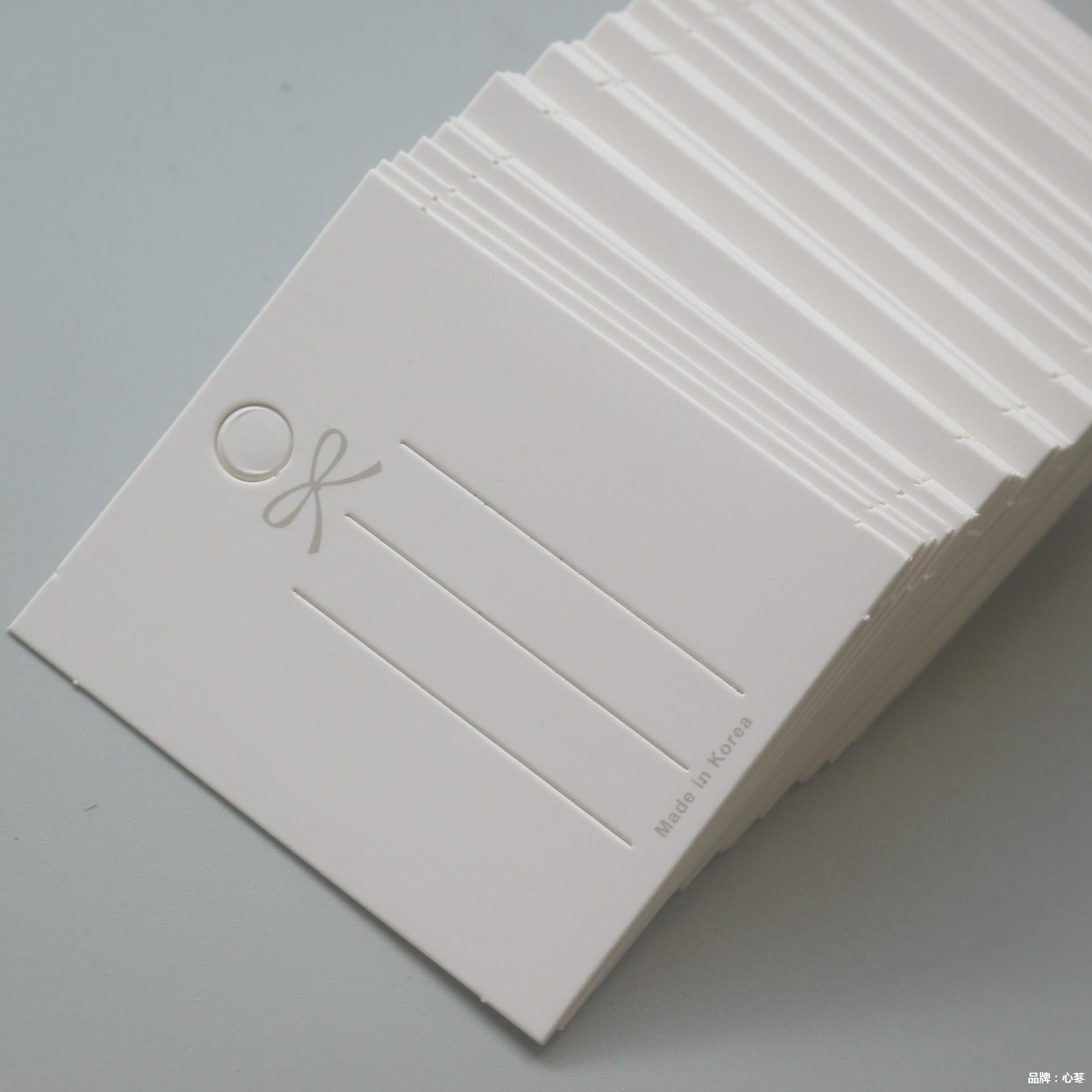 韩版白色发夹卡纸蝴蝶结印英文发夹发饰皮筋卡板卡片印刷