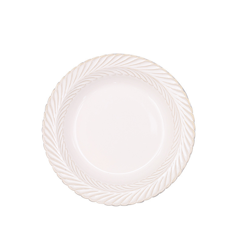Japanese Household Kiln Baked Bone China Tableware Ceramic Bowl Practical Ideas Plate Wholesale Mimosa Ceramic Plate Tableware