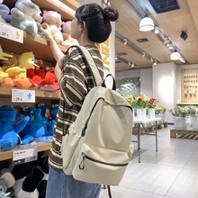 韩版书包女生初中生旅行背包简约大容量电脑包高中大学生双肩包潮