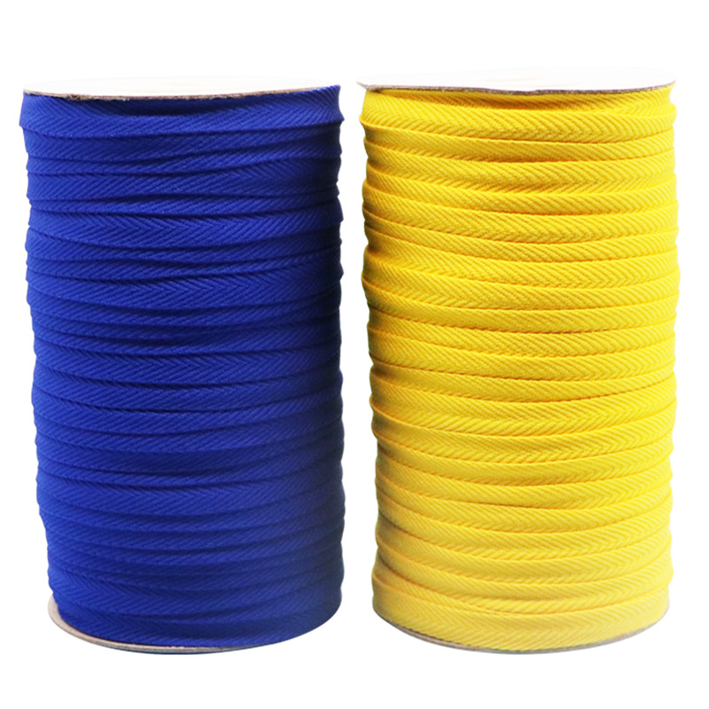 t恤人字纹后领包边条弹力织带 运动服饰裤边彩色嵌边条 可印logo