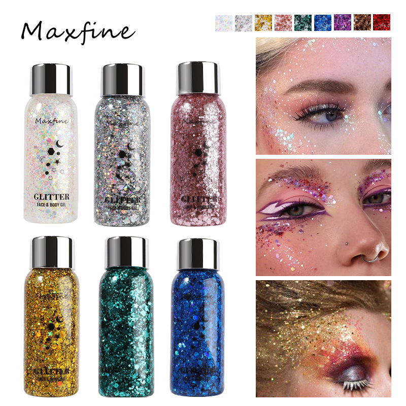 cross-border makeup liquid eye shadow set wholesale large sequin gel sequins mermaid scale nightclub