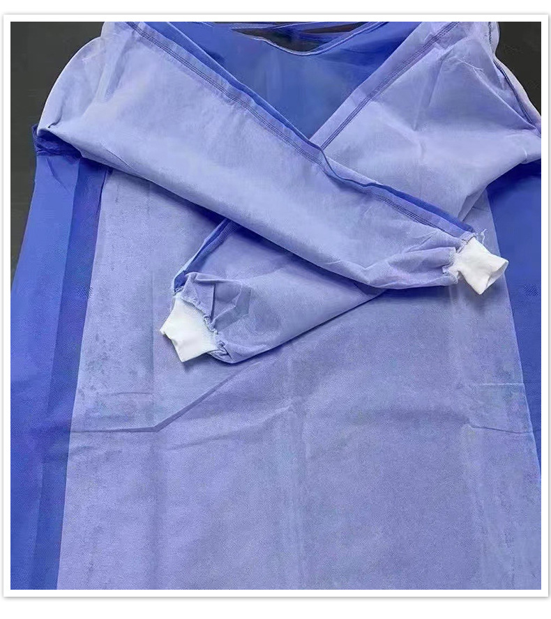一次性手术衣反穿隔离衣共泰华舒雪晴45克sms螺纹袖口包邮
