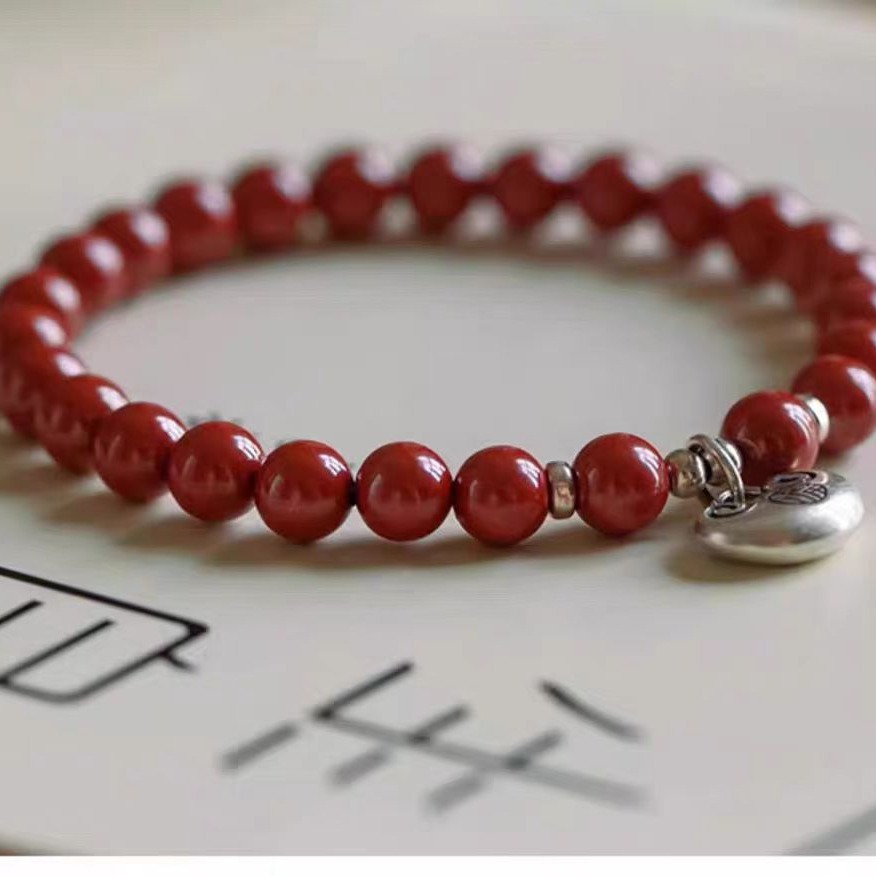 天然朱砂手串本命年转运珠福袋寓意平安顺遂手串送妈妈母亲节礼物