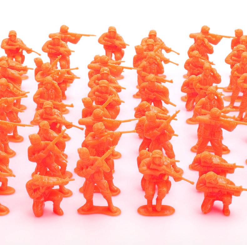 兵人大战100只 军事玩具模型套装 塑料兵团士兵打仗儿童玩具