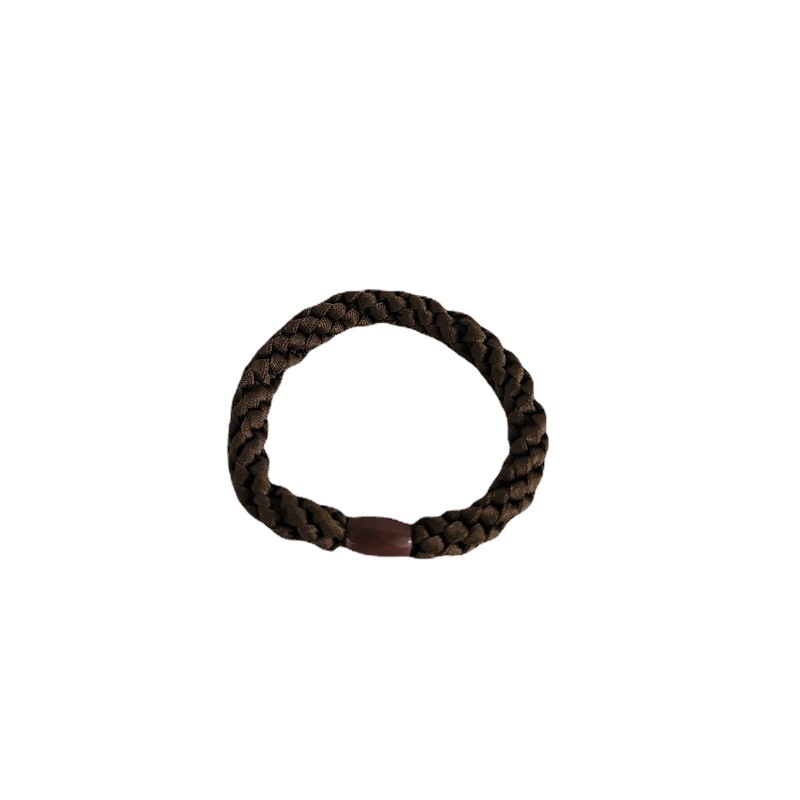 High Elastic Durable Rubber Band Women's Hairtie Woven Hair Band Korean Leather Band Women's Head Rope Internet Celebrity Thick Hair Rope Headdress