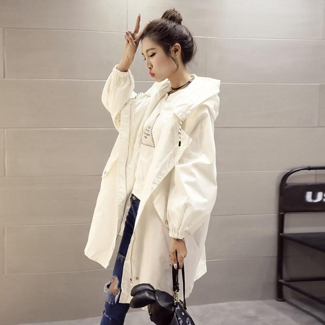 新款大码女装韩版中长款风衣外套女学生风衣女春秋季外套