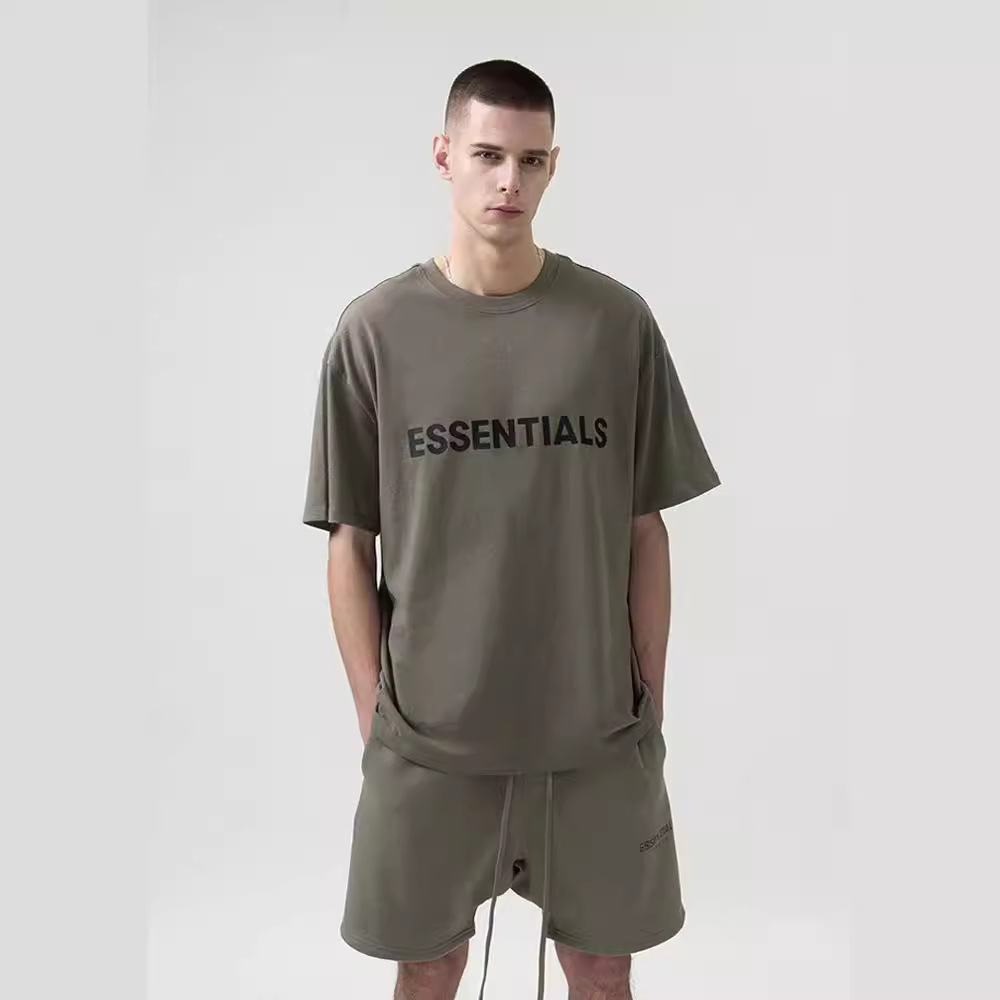 essentials短袖t恤男女 fog复线ss20胸前字母高街潮牌宽松情侣t恤