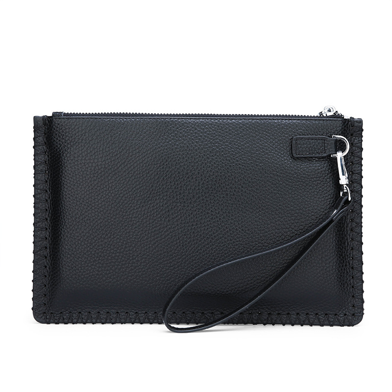 Cross-Border 2022 New Men's Envelope Bag First Layer Cowhide Horizontal Clutch Men's Business Wallet One Piece Dropshipping