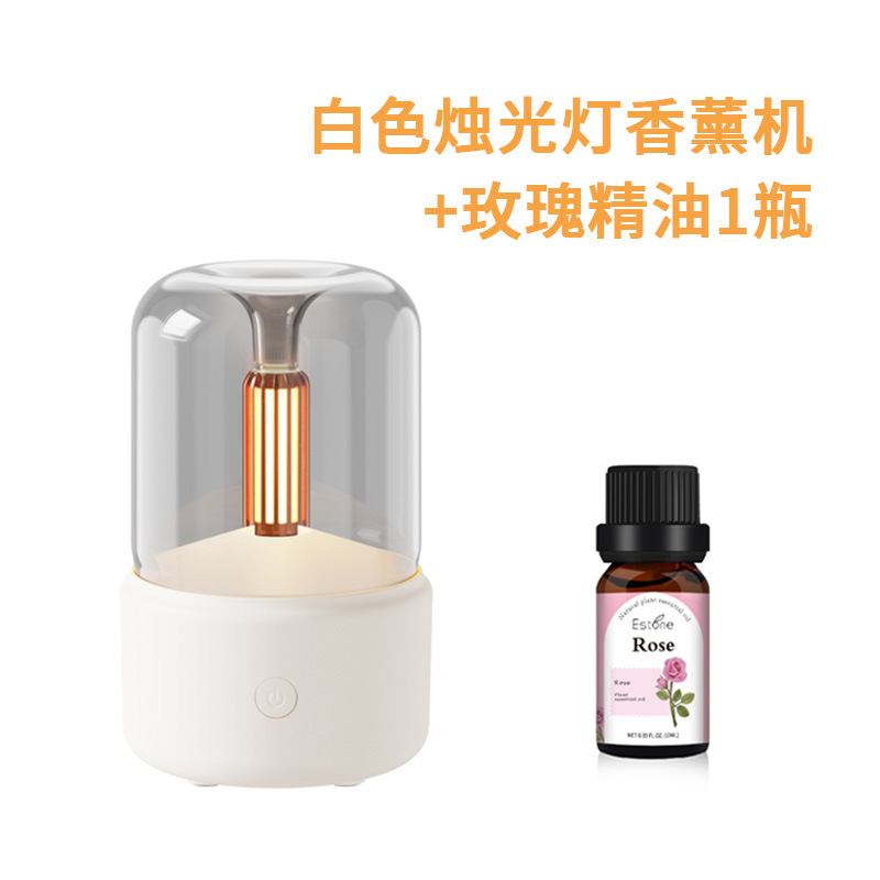 Essential Oil Ultrasonic Aroma Diffuser Small Household Automatic Candle Light Aromatherapy Humidifier Creative