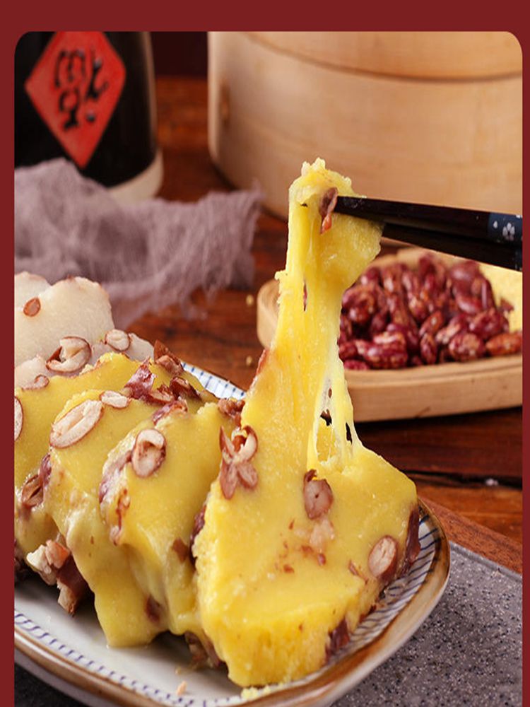 东北特产大黄米切糕粘豆包手工制作无加糖白江米糯米粘糕糕点