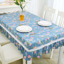 JX55定 制欧式亚麻棉麻长方形餐桌布桌套田园茶几台布布艺盖巾荷