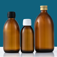 棕色空密封分装实验室玻璃瓶酵素口服液瓶中药水医药糖浆饮料液体