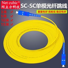 网立方光纤跳线SC-SC电信级尾纤单模单芯/双芯网络光纤线光钎铠装