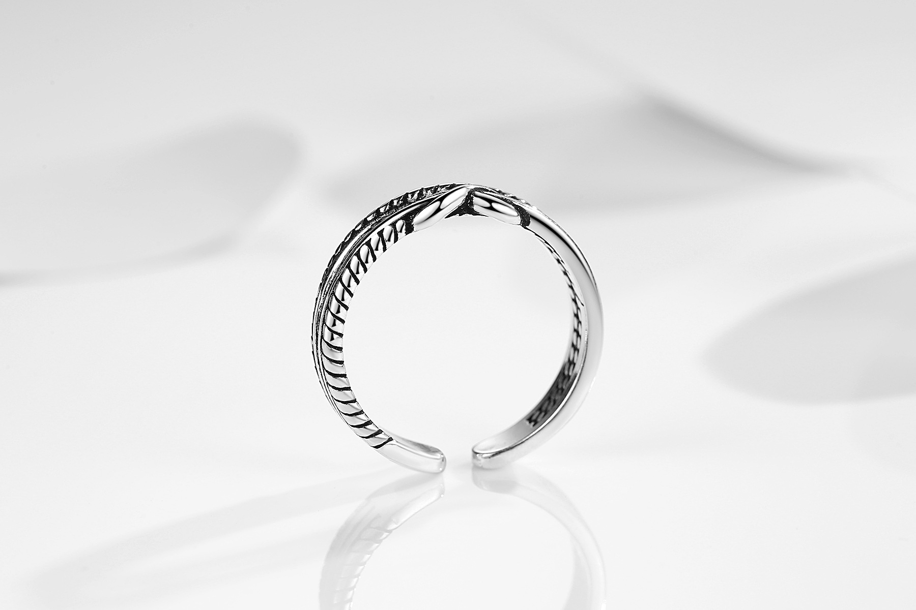 抖音快手亚马逊wish时尚创意做旧戒指 女生 欧美复古泰银指环批发