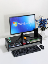 KE3C电脑显示器增高置物架键盘收纳桌面屏幕支架单双层带卡槽60厘