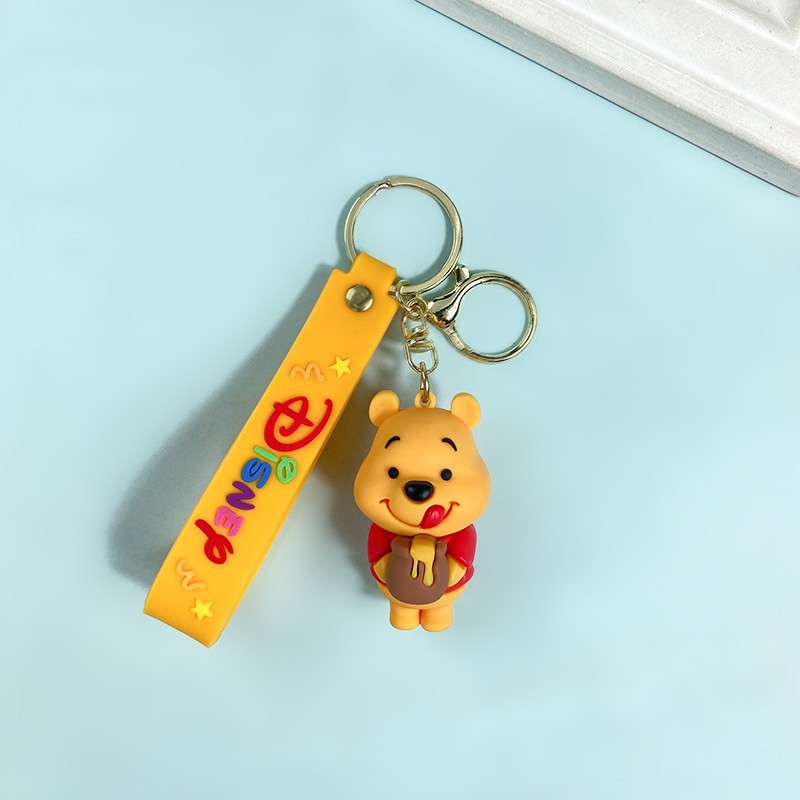 Creative Cartoon Little Bear Tigger Pig Keychain Cute Long Ear Donkey Key Chain Men and Women Handbag Pendant Wholesale