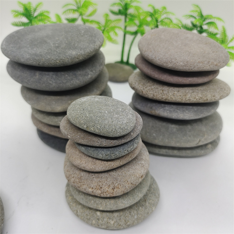 批发地摊手绘画彩绘石头 diy创意手工易上色鹅卵扁圆石手绘画石头