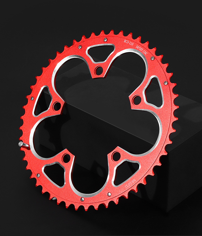 west biking公路车竞速牙盘自行车骑行盘片双盘34t-50t折叠车盘片