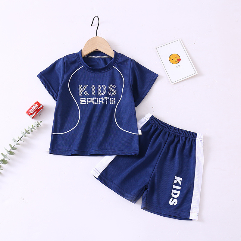 Children's Short-Sleeved Uniform Suit Boys' Sportswear Girls' Quick-Drying Breathable Shorts Children Teens Babies Children's Clothing Wholesale