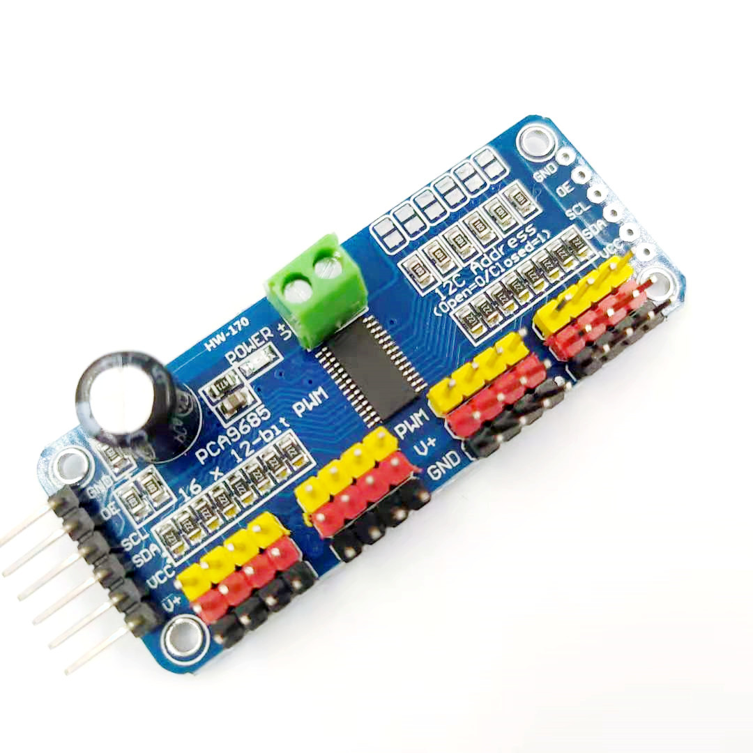 pca9685接口驱动器模块 16路pwm servo舵机驱动板机器人控制器iic