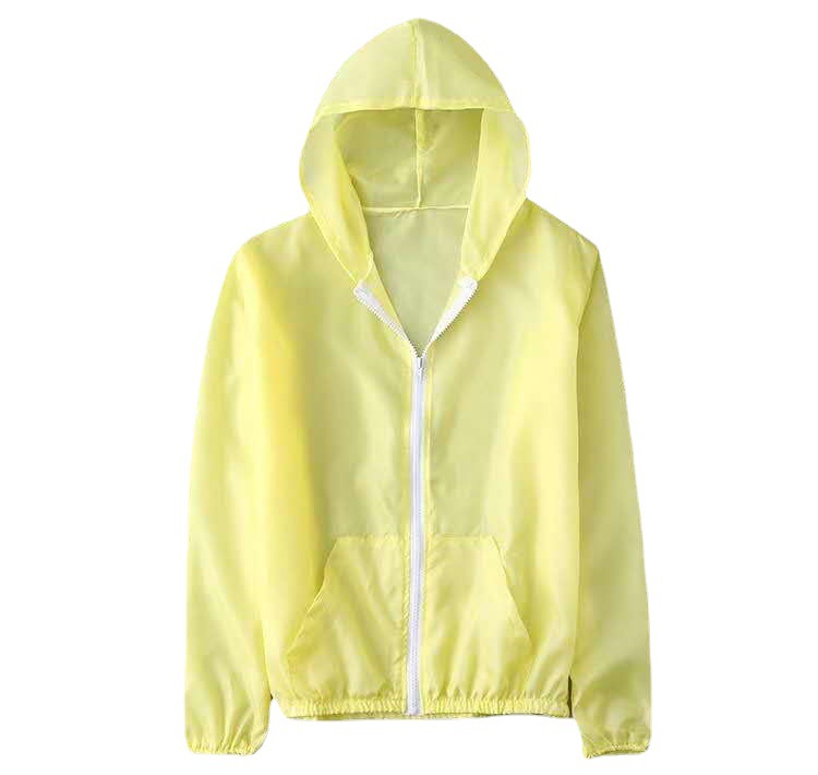 2023 Summer New Mid-Length Sun Protective Clothes Women's Korean-Style Hooded Outdoor UV-Proof Transparent Top Wholesale