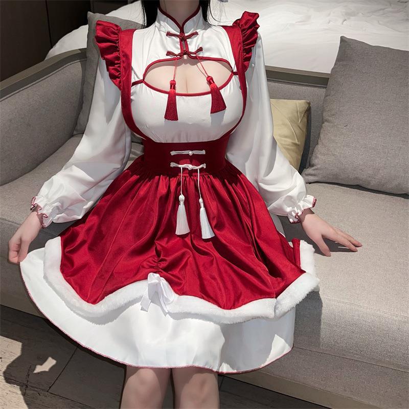 cos电竞女孩中国风旗袍连衣裙可爱萝莉cosplay女装日本动漫女仆装