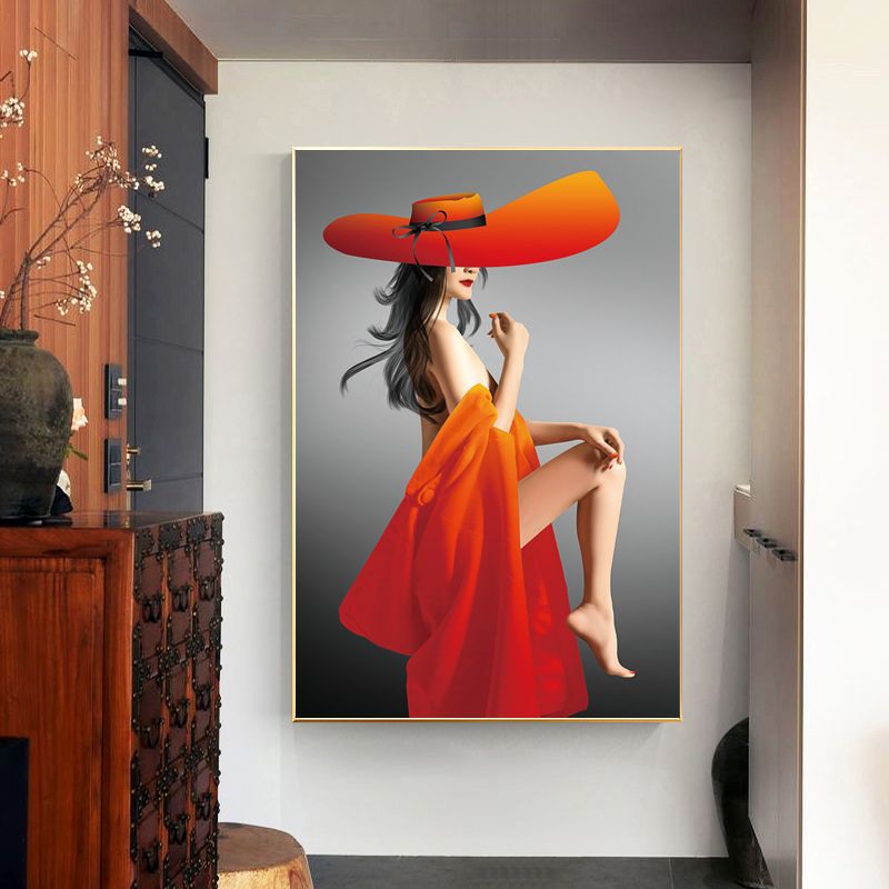 跨境批发十字绣手绘人物唯美现代简约新款卧室刺绣网店一件代发