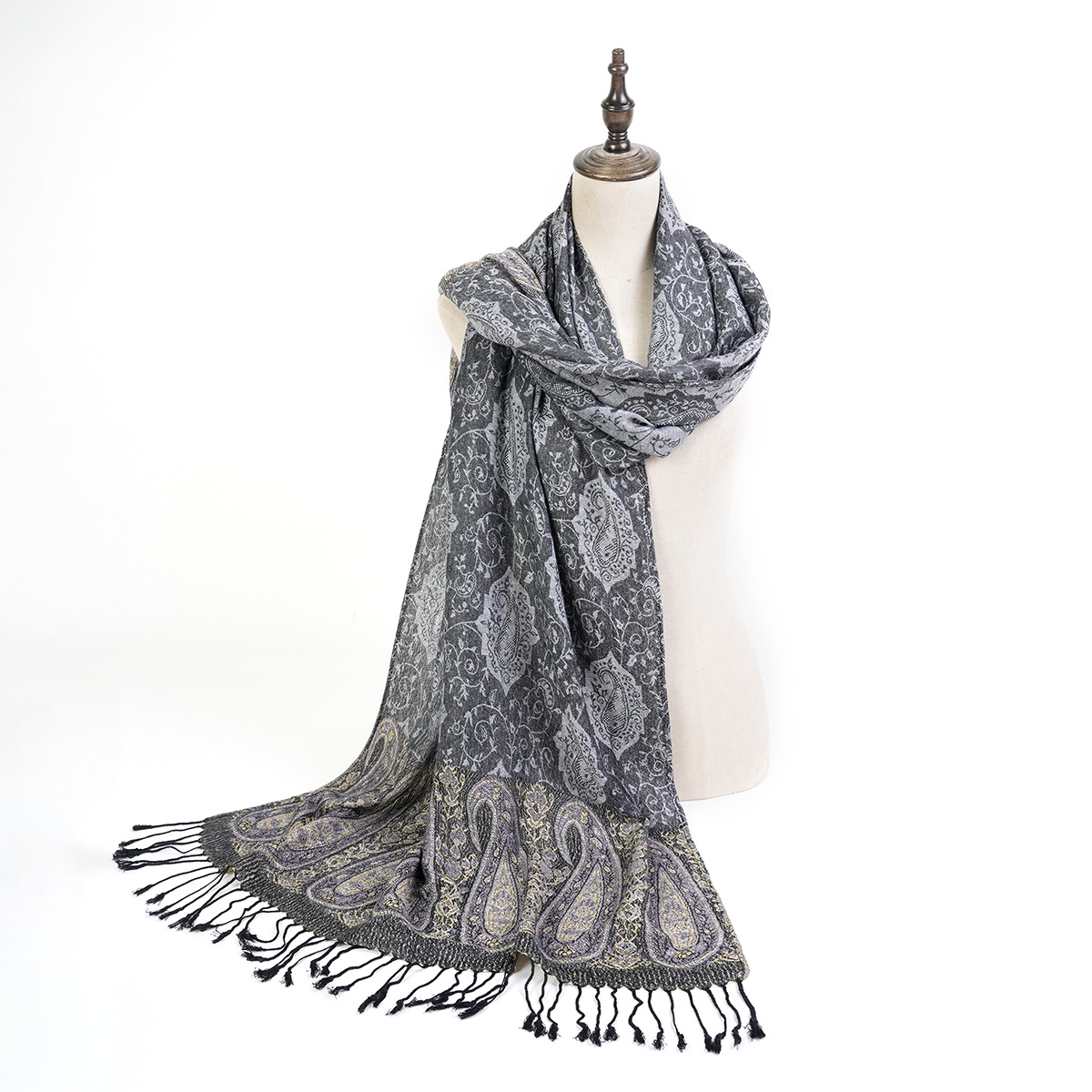 Office Air-Conditioned Room Must-Have Fashion All-Match Jacquard Tassel Scarf Long Scarf Wholesale Factory Direct Sales