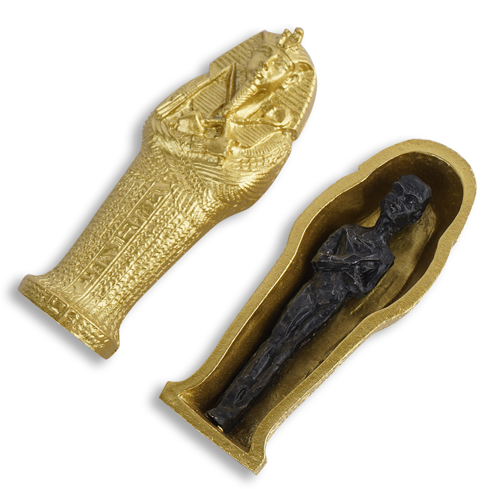 古埃及法老艳后木乃伊干尸棺材棺木胡夫金字塔道具树脂花盆造景