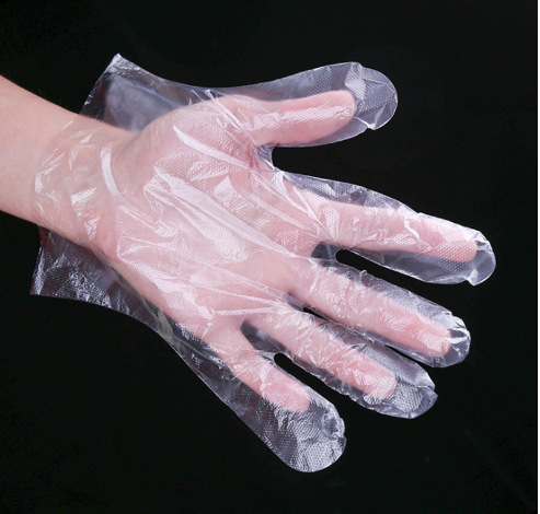 一次性手套塑料pe薄膜防护防油餐饮焗油染发用全新料加厚厂家批发