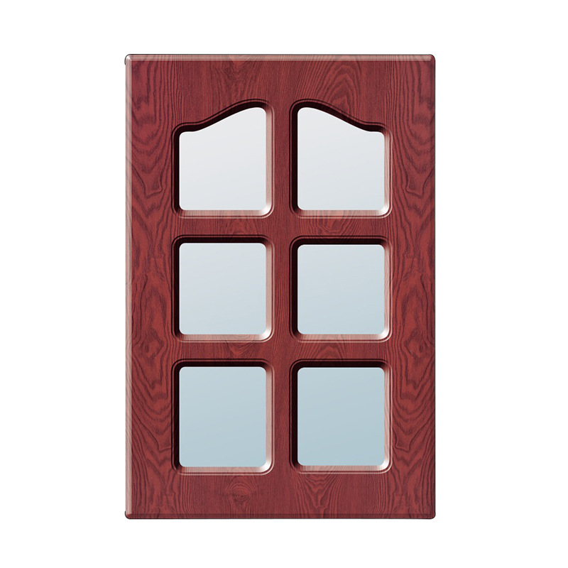 橱柜门欧式酒柜六格玻璃门吸塑橱柜玻璃门书柜单孔玻璃门