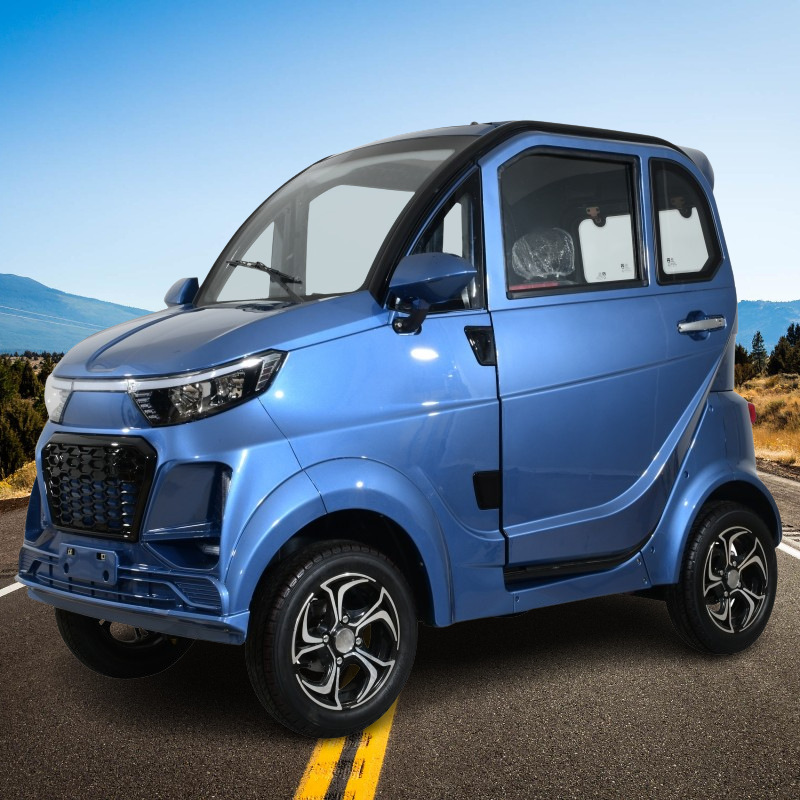 四轮电动车家用代步车成人老头乐轿车四门全封闭电瓶车汽车新能源