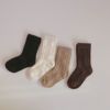Spring new pattern British style Solid Quilted Twist Children&#39;s socks men and women Simplicity lattice Socks Socks