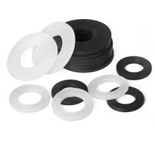 白色硅胶垫片螺丝防水垫圈圆形耐高温密封件减震黑色橡胶丁腈平垫