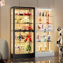 手办展示柜带灯玻璃柜透明乐高展柜家用模型陈列柜玩具展示架柜子