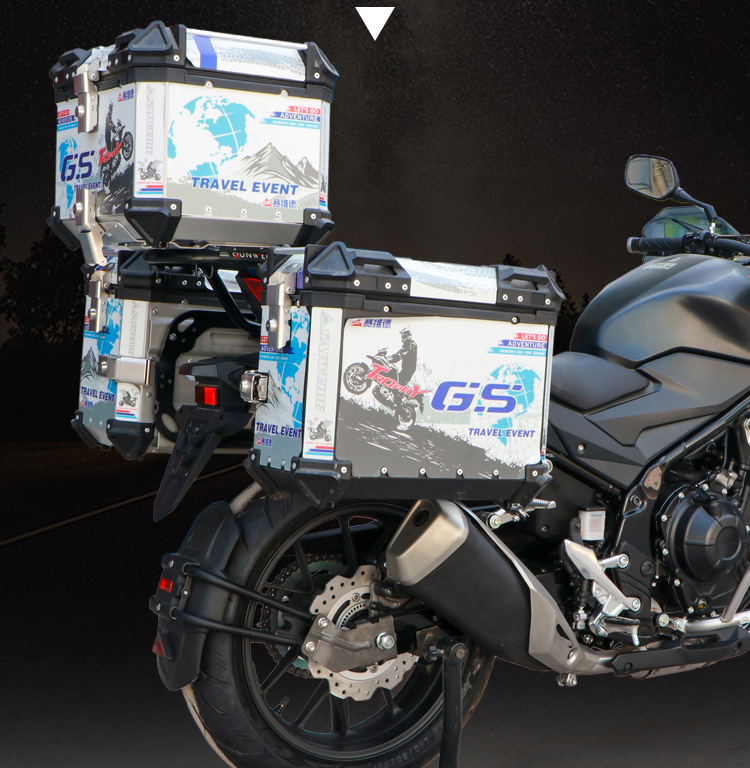 适用于本田cb400f边箱尾箱后备箱铝合金三箱支架快拆防水改装配件