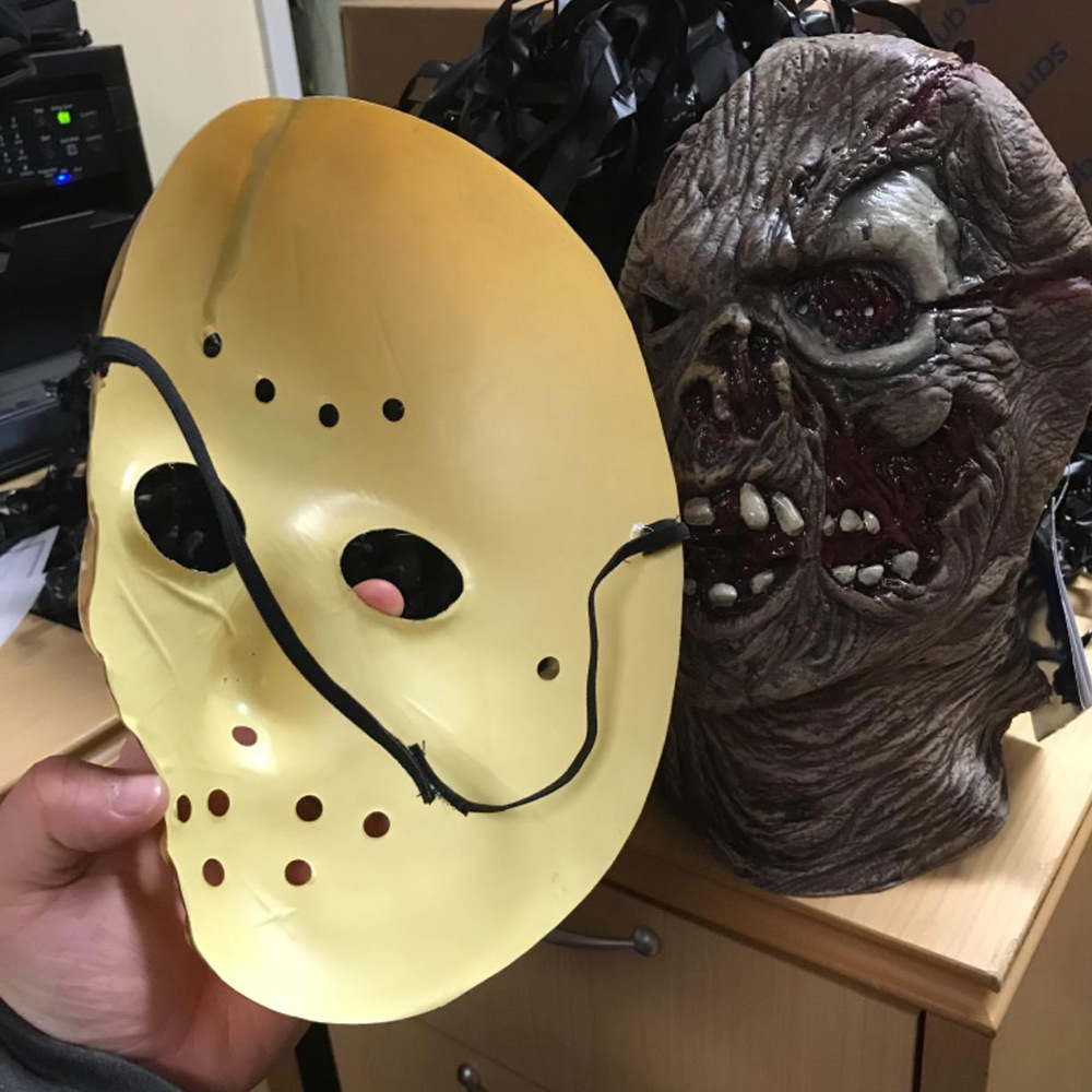 万圣节黑色星期五杰森面具弗莱迪大战杰森化装派对乳胶恐怖面具